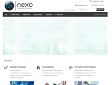 Tablet Screenshot of nexo.net